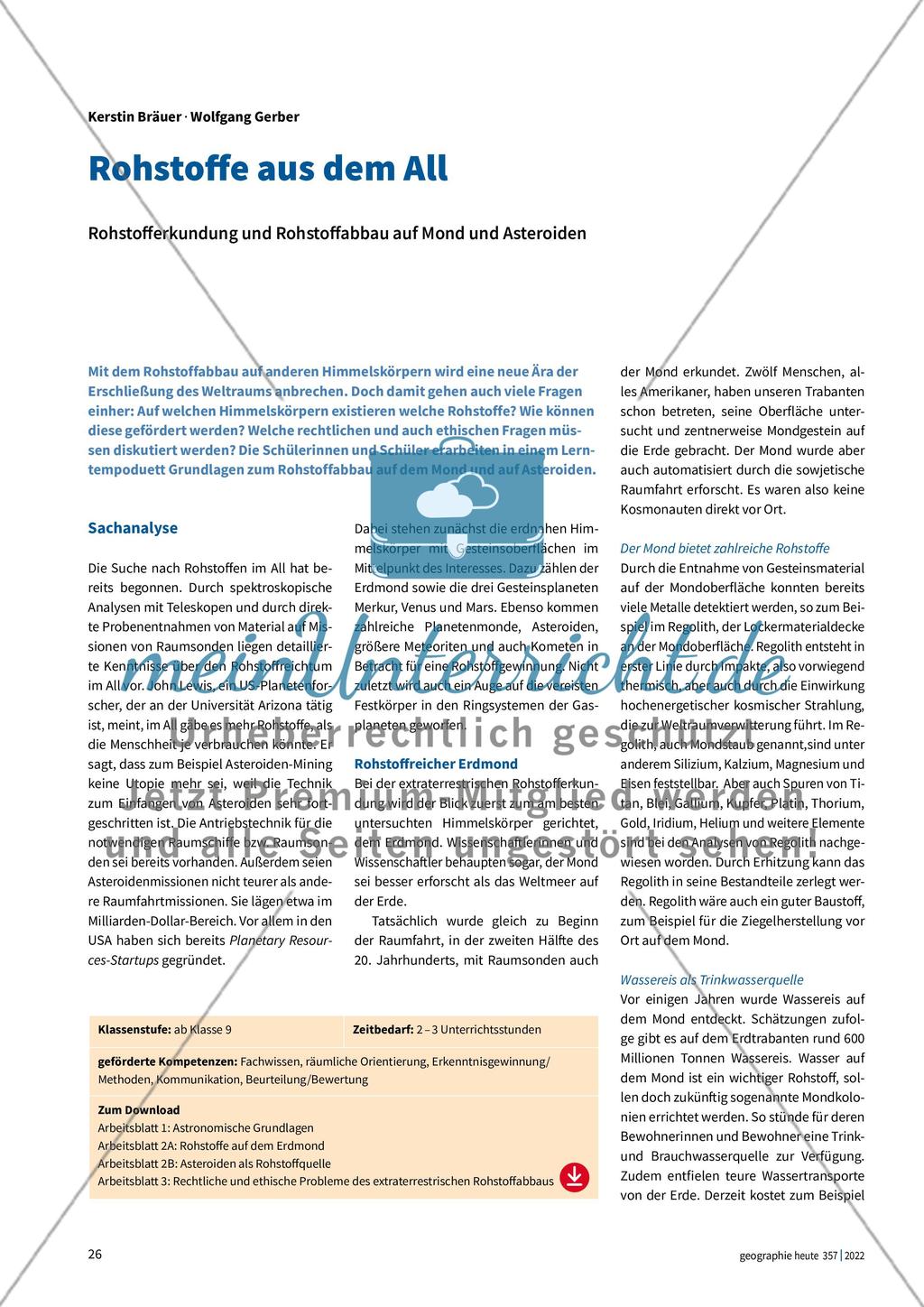 Rohstoffe aus dem All Preview 1