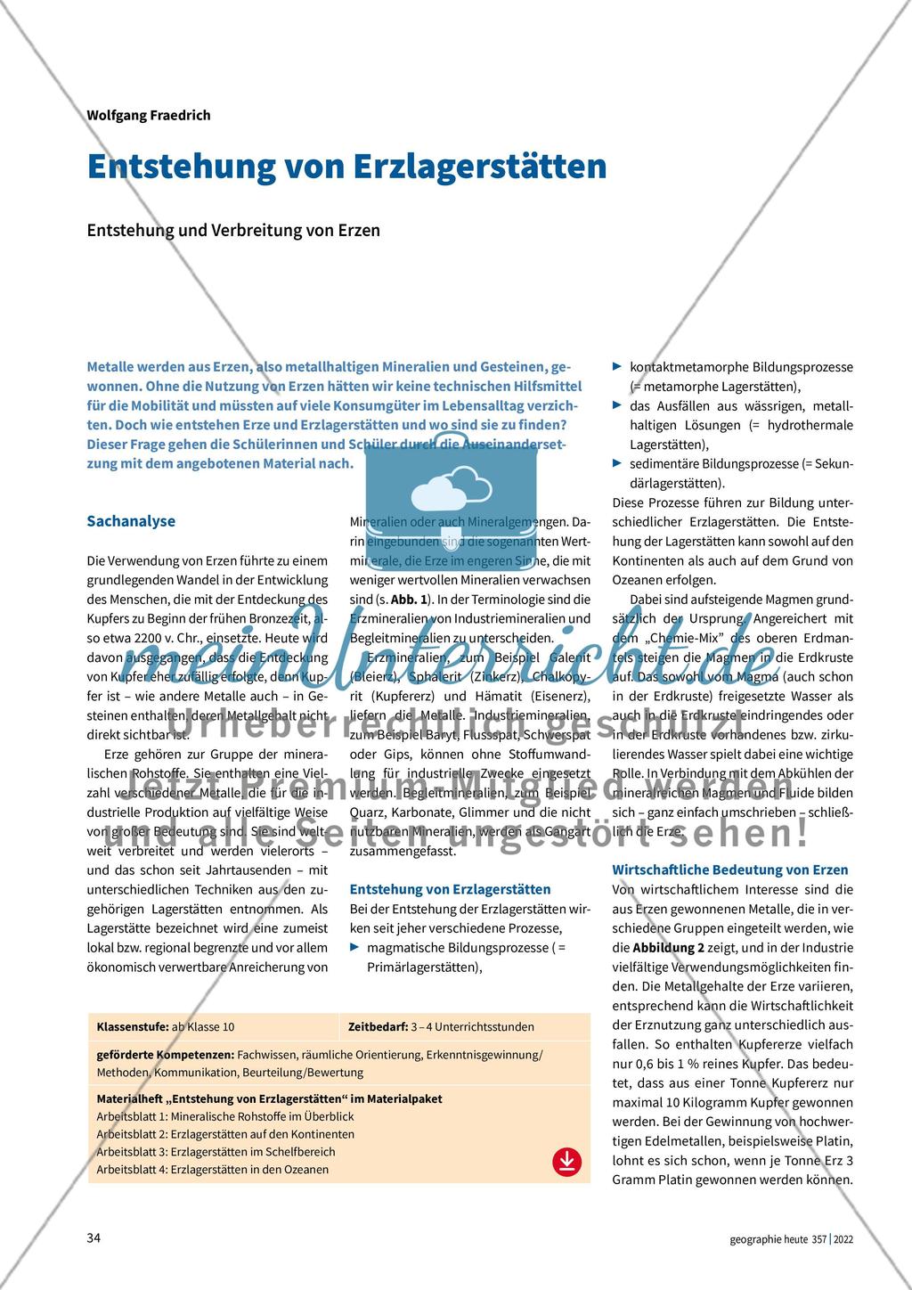 Entstehung von Erzlagerstätten Preview 1