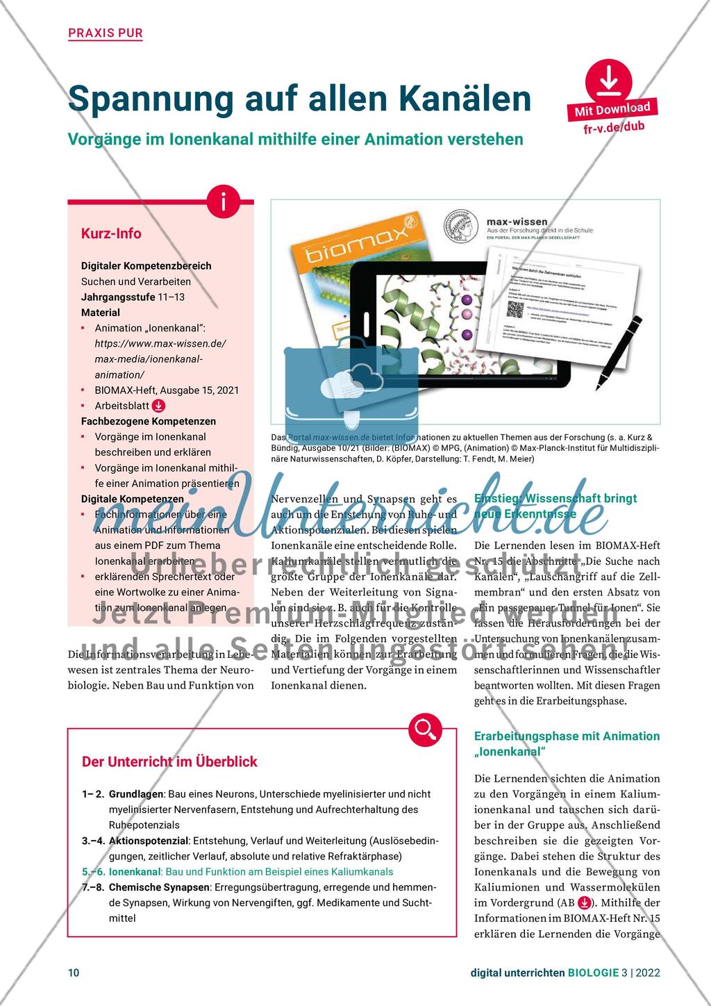 Digital unterrichten – Biologie Nr. 3 Preview 10