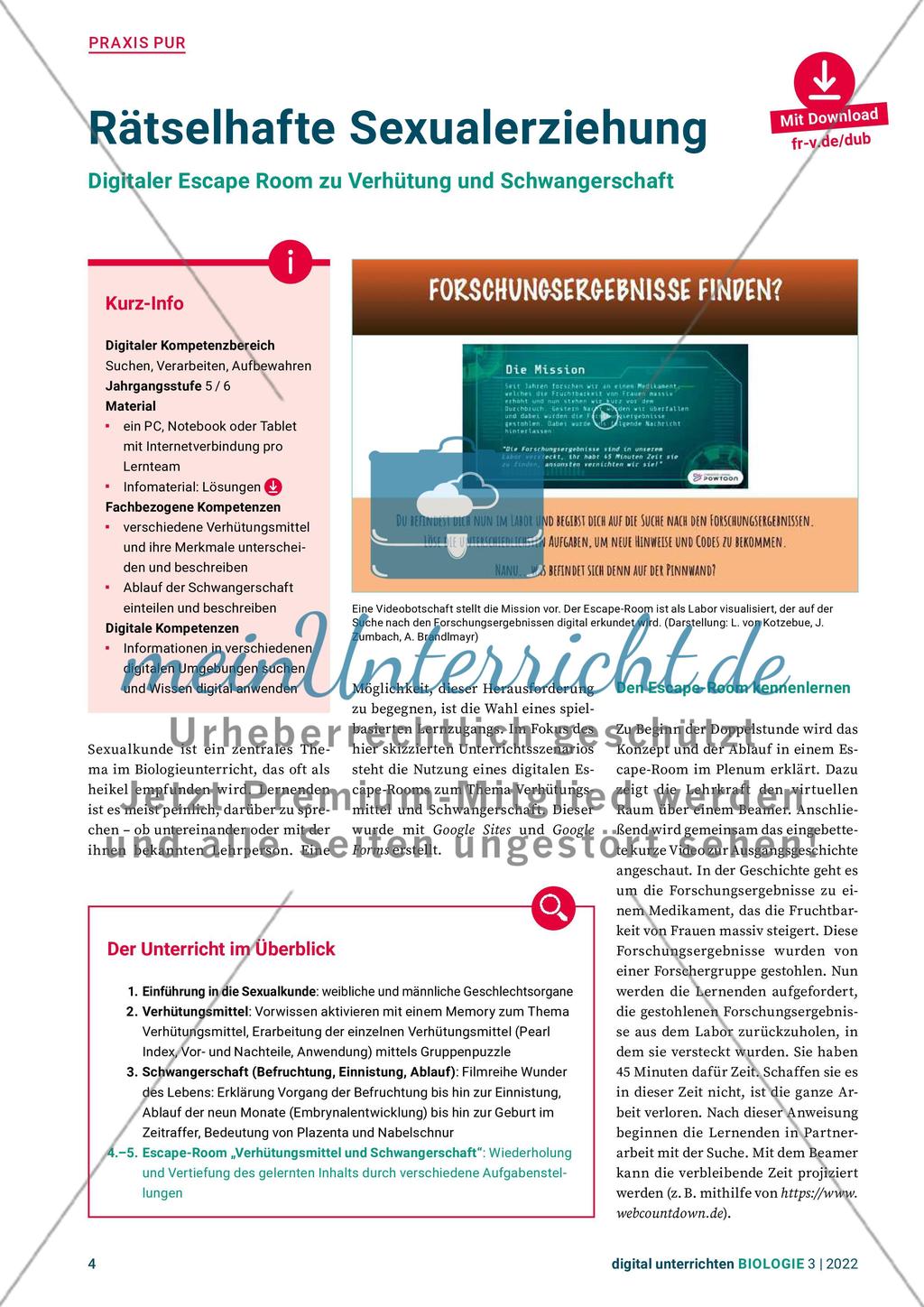 Digital unterrichten – Biologie Nr. 3 Preview 4