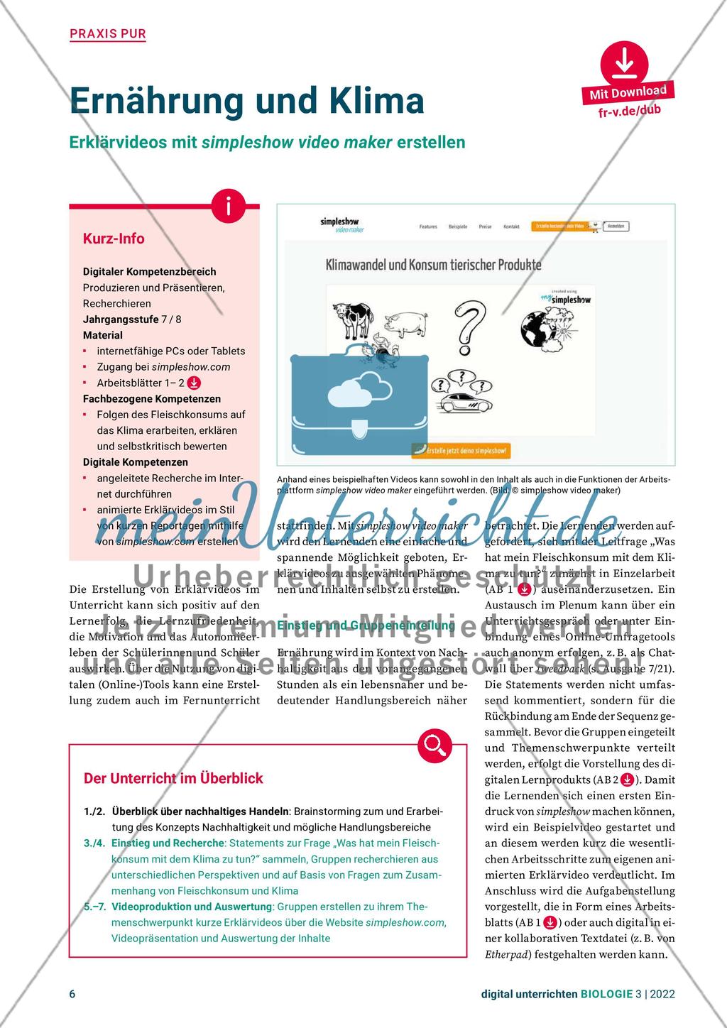 Digital unterrichten – Biologie Nr. 3 Preview 6