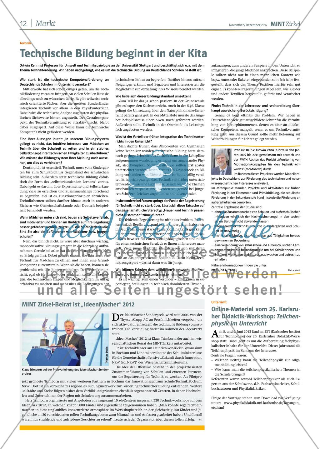 MINT Zirkel - Ausgabe 05, November/Dezember 2012 Preview 12