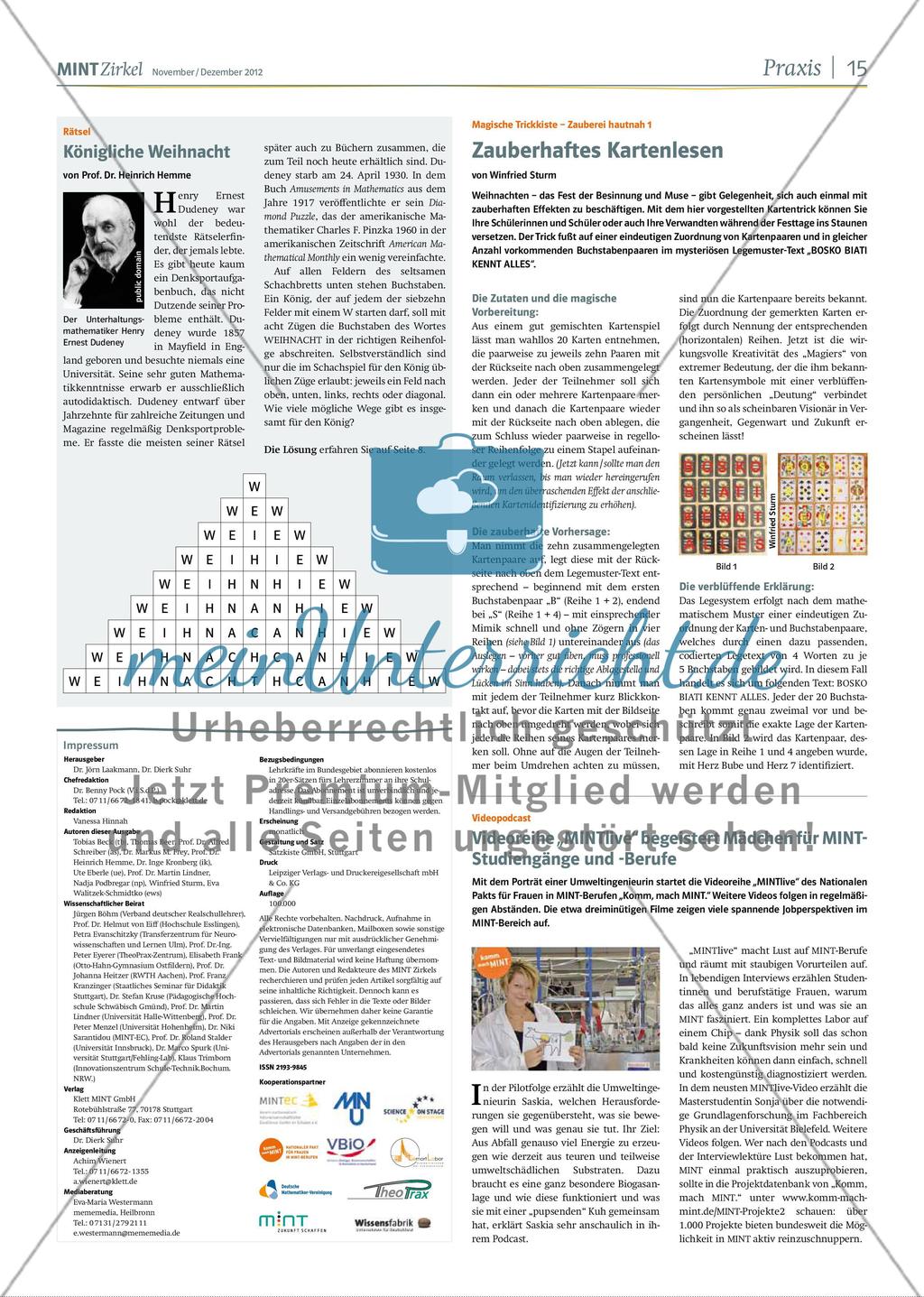 MINT Zirkel - Ausgabe 05, November/Dezember 2012 Preview 15