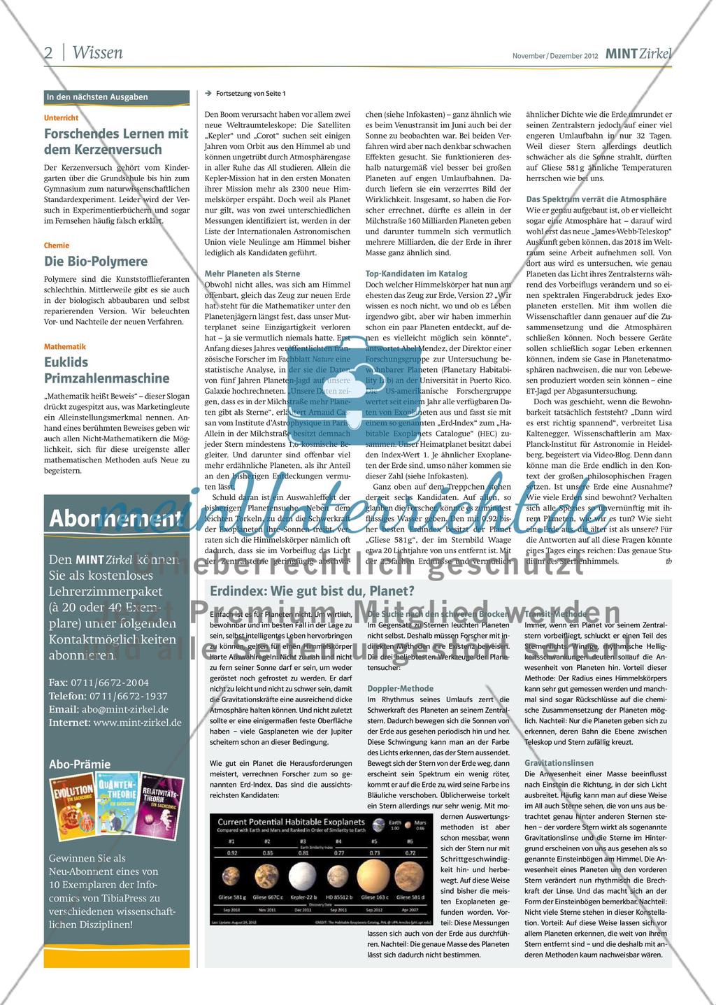 MINT Zirkel - Ausgabe 05, November/Dezember 2012 Preview 2