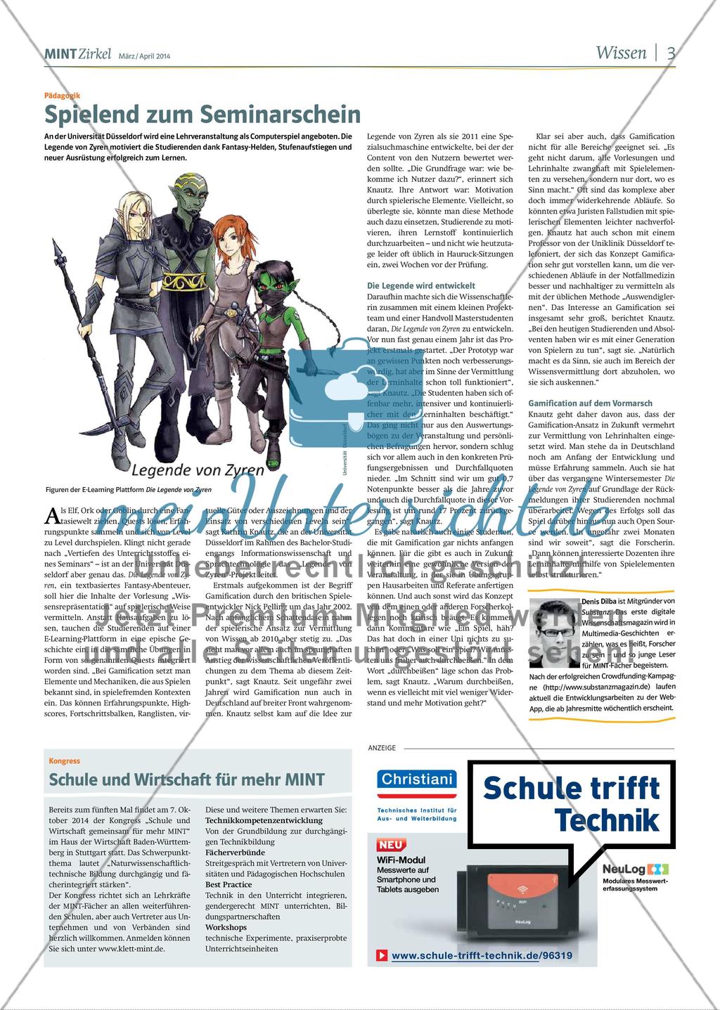MINT Zirkel - Ausgabe 02, März/April 2014 Preview 3