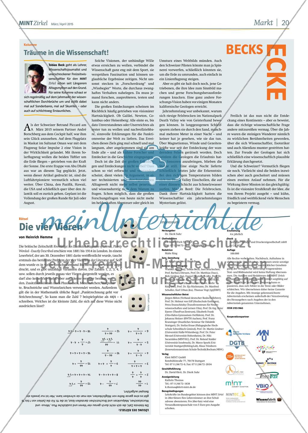 MINT Zirkel - Ausgabe 02, März/April 2015 Preview 20