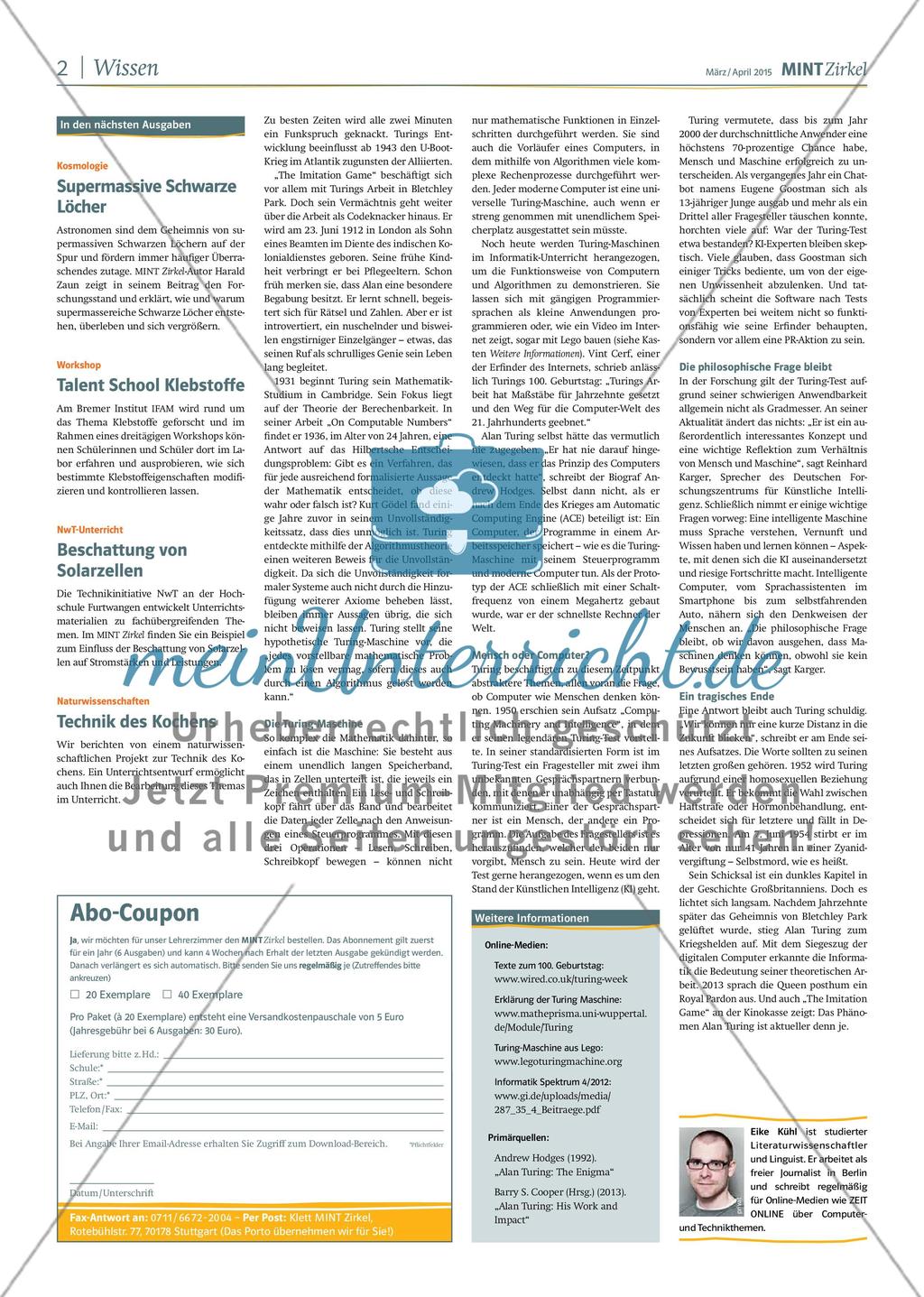 MINT Zirkel - Ausgabe 02, März/April 2015 Preview 2