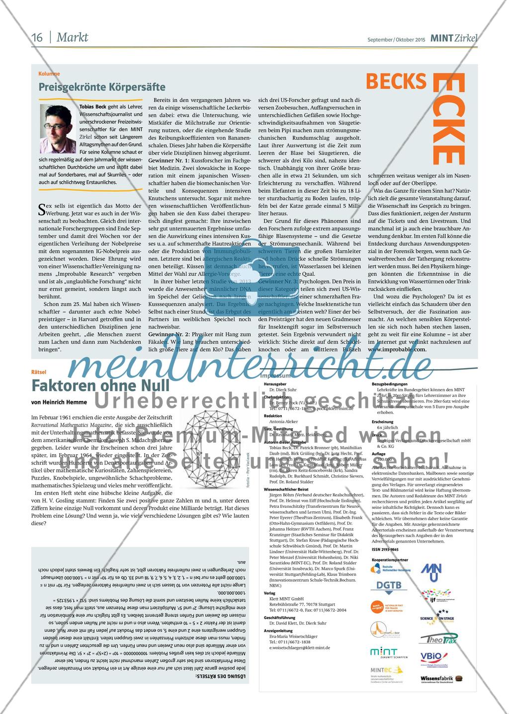 MINT Zirkel - Ausgabe 05, September/Oktober 2015 Preview 16