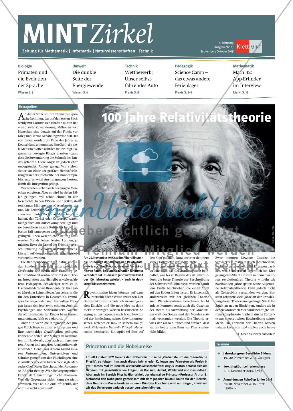 MINT Zirkel - Ausgabe 05, September/Oktober 2015 Preview 1