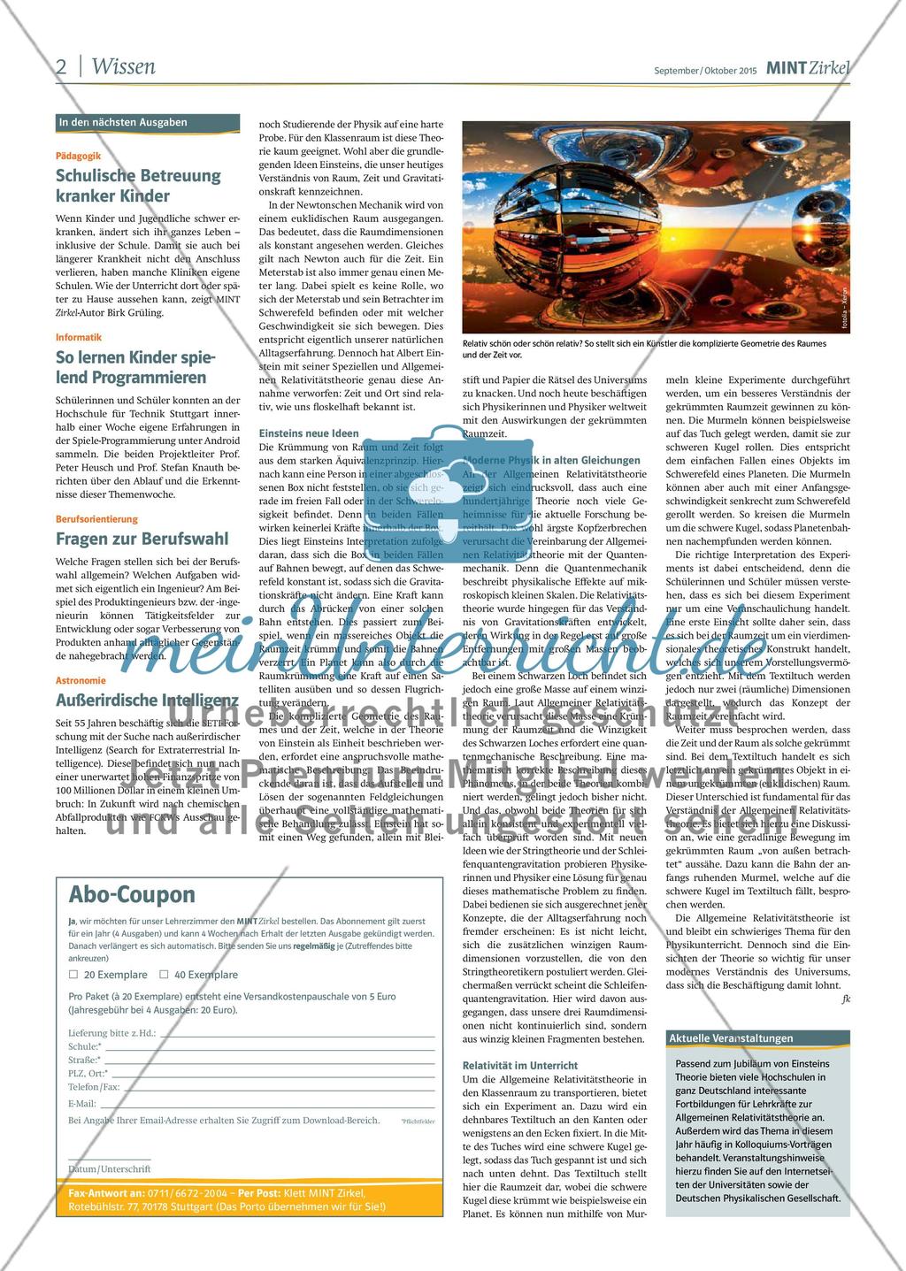 MINT Zirkel - Ausgabe 05, September/Oktober 2015 Preview 2