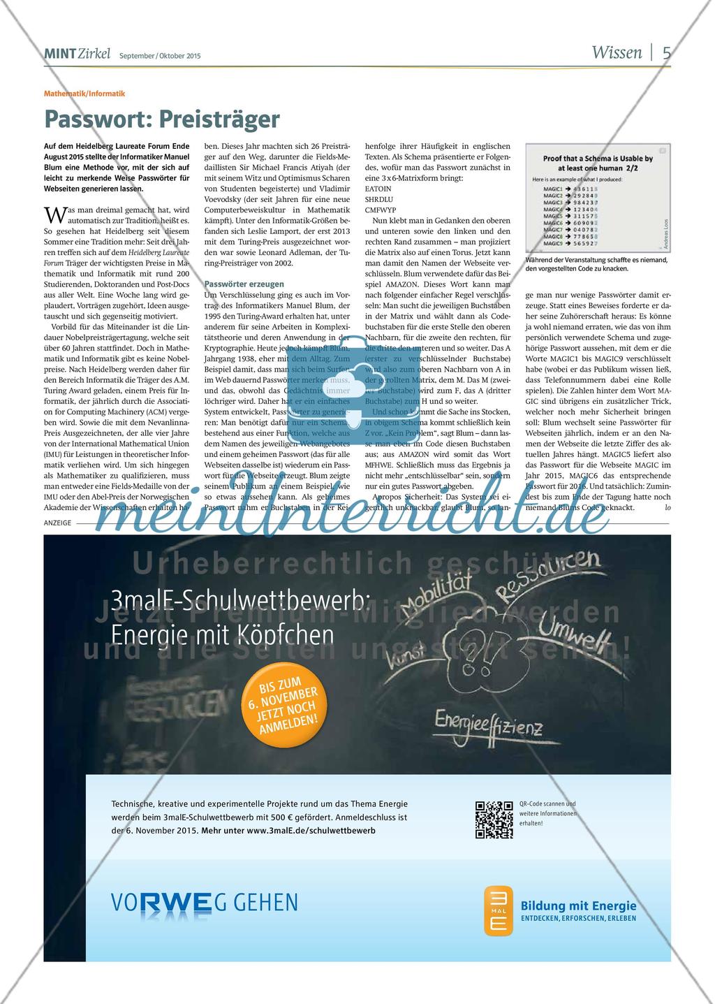 MINT Zirkel - Ausgabe 05, September/Oktober 2015 Preview 5