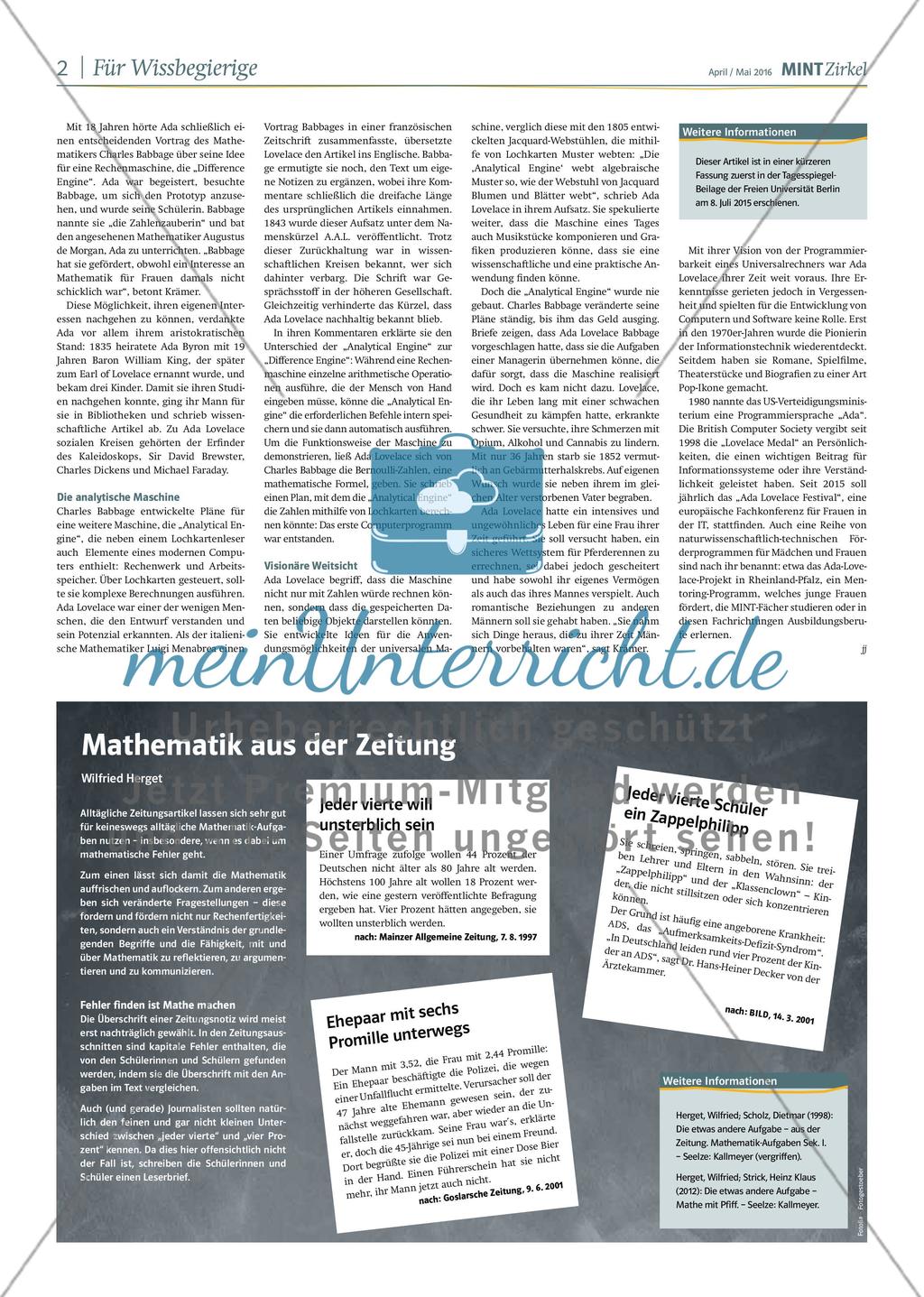 MINT Zirkel - Ausgabe 02, April/Mai 2016 Preview 2