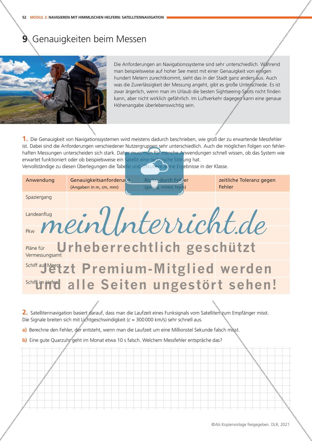 Modul 3: Navigieren mit himmlischen Helfern: Satellitennavigation Preview 12