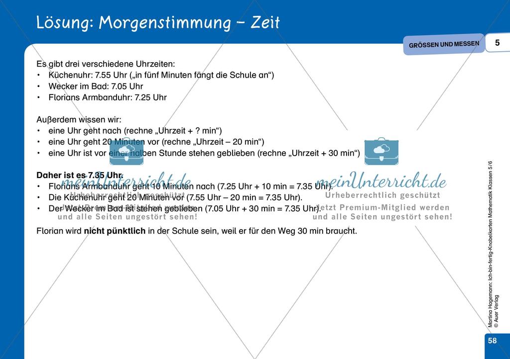 Größen und Messen - meinUnterricht