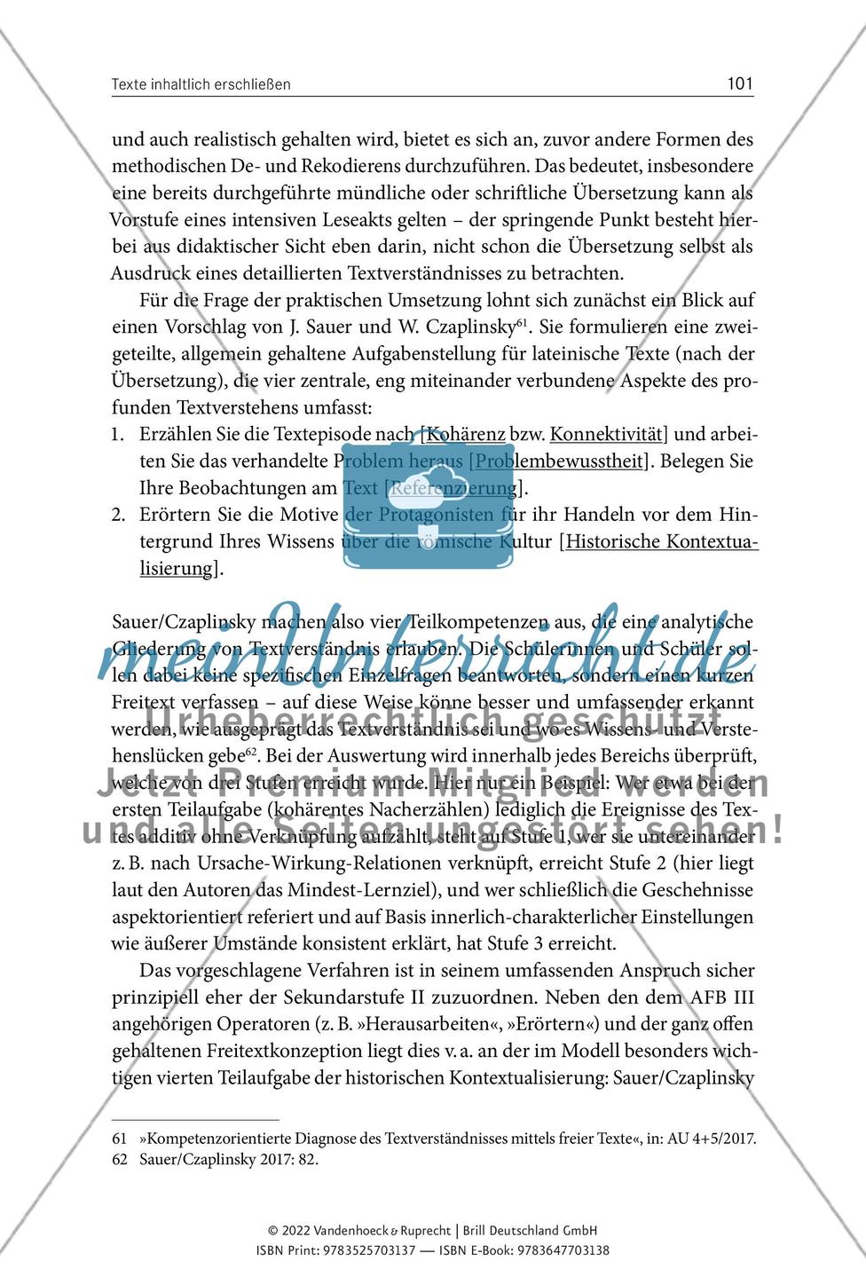 Texterschließung in der Unterrichtspraxis: Aufgabentypen und Fallbeispiele Preview 70