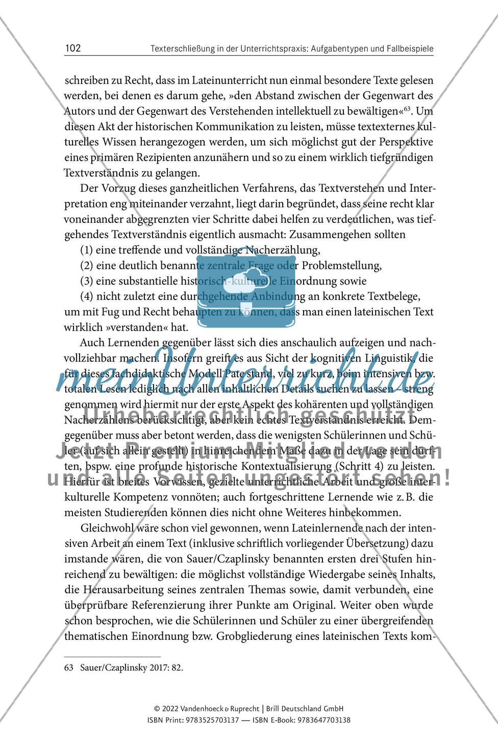Texterschließung in der Unterrichtspraxis: Aufgabentypen und Fallbeispiele Preview 71