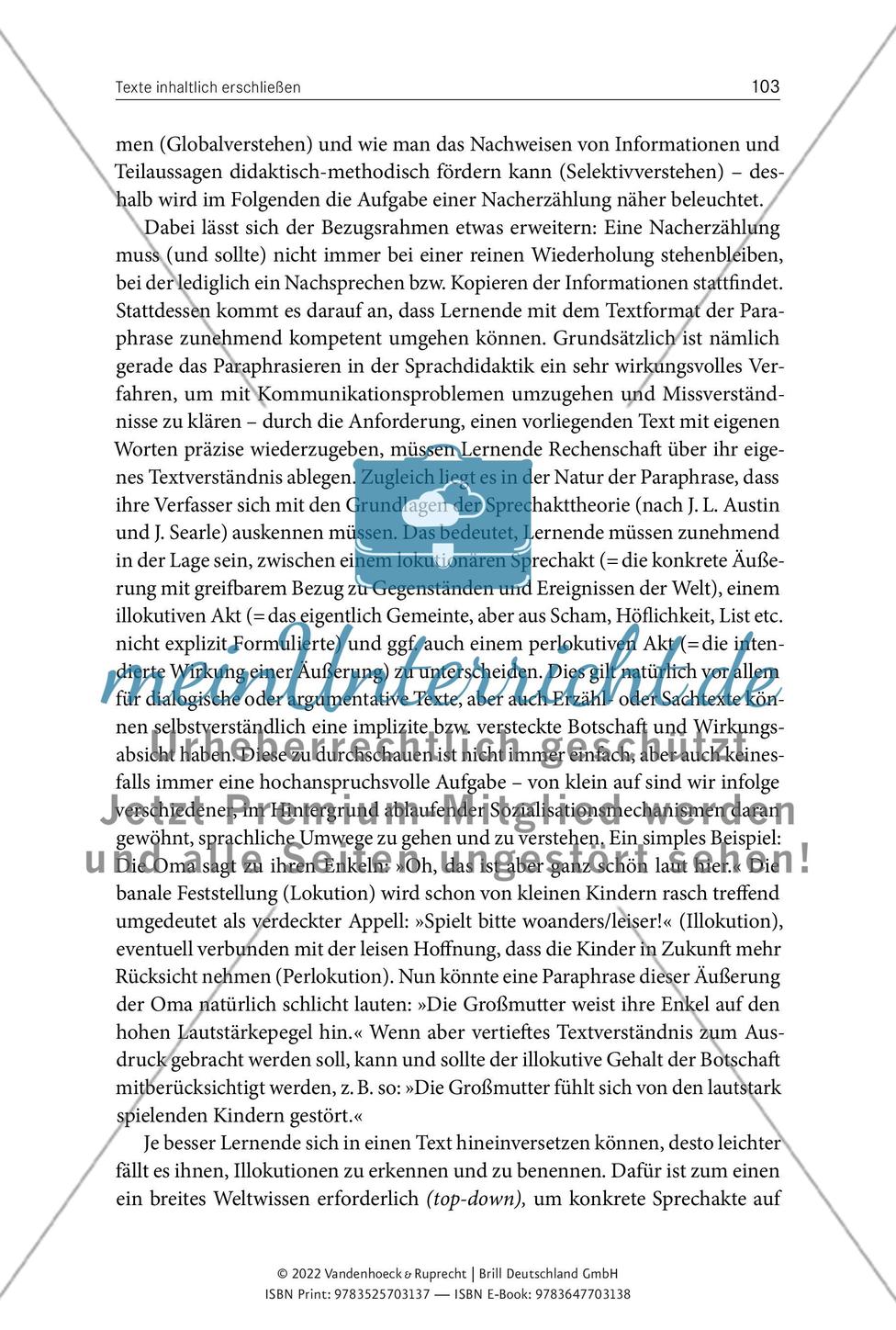Texterschließung in der Unterrichtspraxis: Aufgabentypen und Fallbeispiele Preview 72
