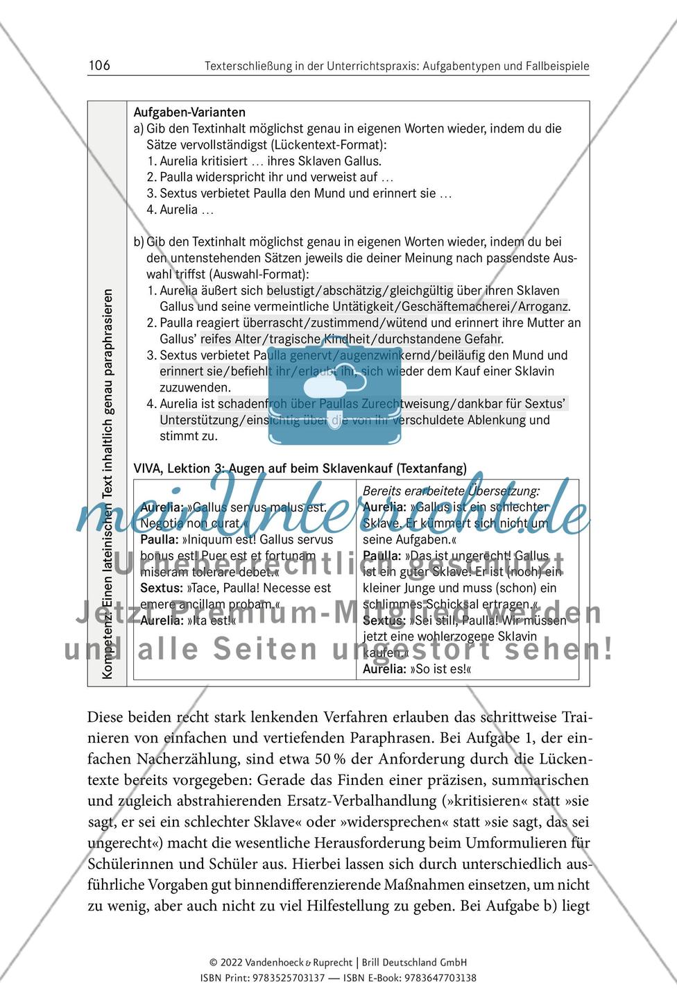Texterschließung in der Unterrichtspraxis: Aufgabentypen und Fallbeispiele Preview 75