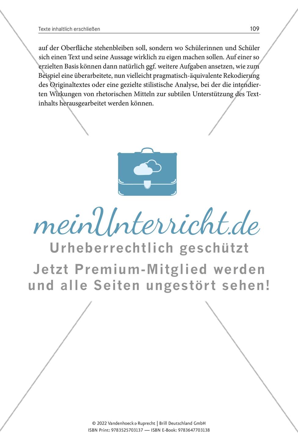 Texterschließung in der Unterrichtspraxis: Aufgabentypen und Fallbeispiele Preview 78