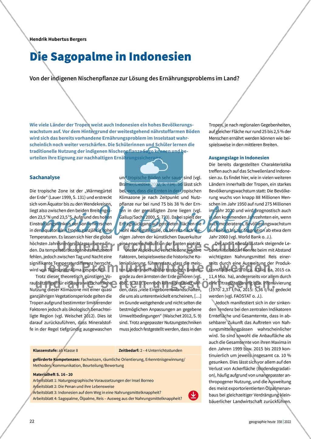 Die Sagopalme in Indonesien Preview 1