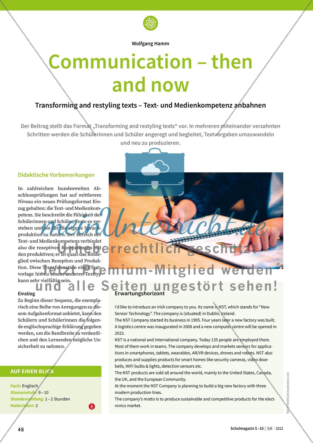 Communication - then and now Preview 1