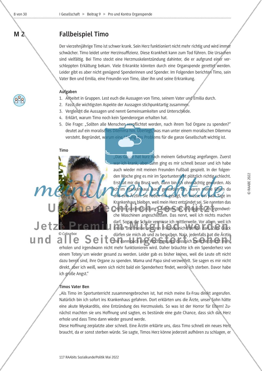 Pro und Kontra Organspende - M1-M4 Preview 2
