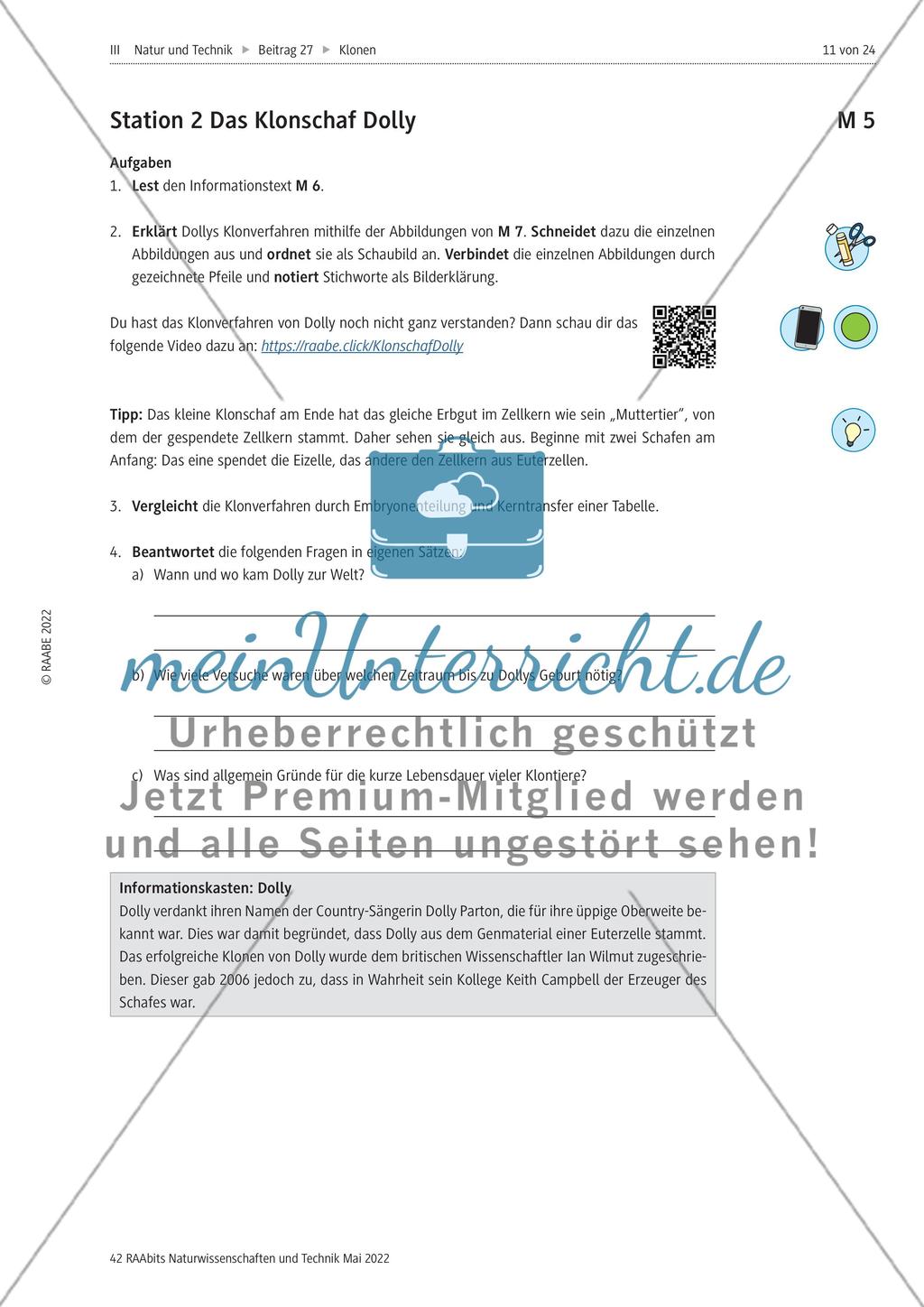 Klonverfahren in der Biotechnologie - M1-M9 Preview 5