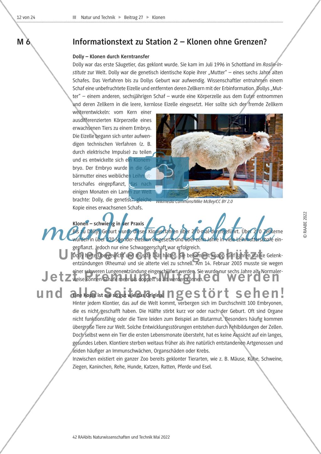 Klonverfahren in der Biotechnologie - M1-M9 Preview 6