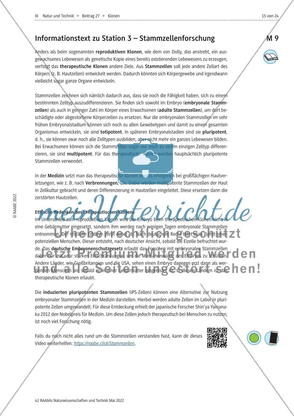 Klonverfahren in der Biotechnologie - M1-M9 Preview 9