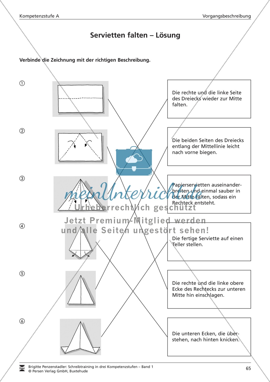 Schreibtraining Kompetenzstufe A: Vorgangsbeschreibung: Arbeitsblätter mit Lösungen Preview 4