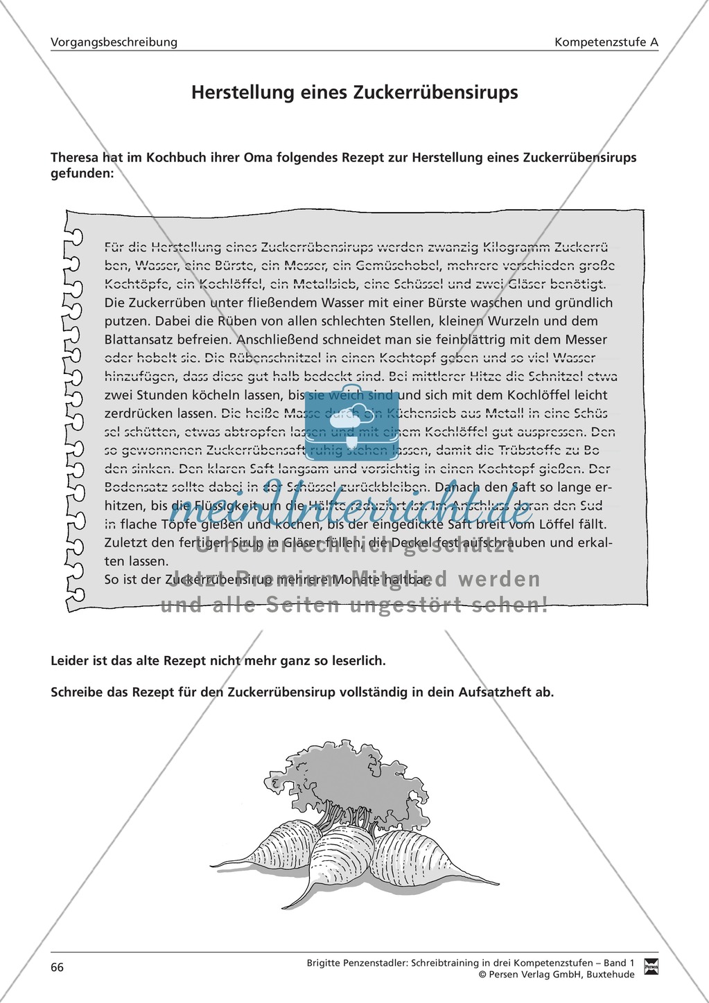 Schreibtraining Kompetenzstufe A: Vorgangsbeschreibung: Arbeitsblätter mit Lösungen Preview 5