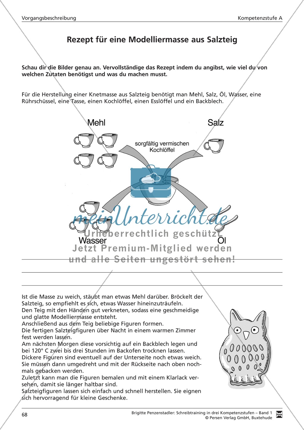 Schreibtraining Kompetenzstufe A: Vorgangsbeschreibung: Arbeitsblätter mit Lösungen Preview 7