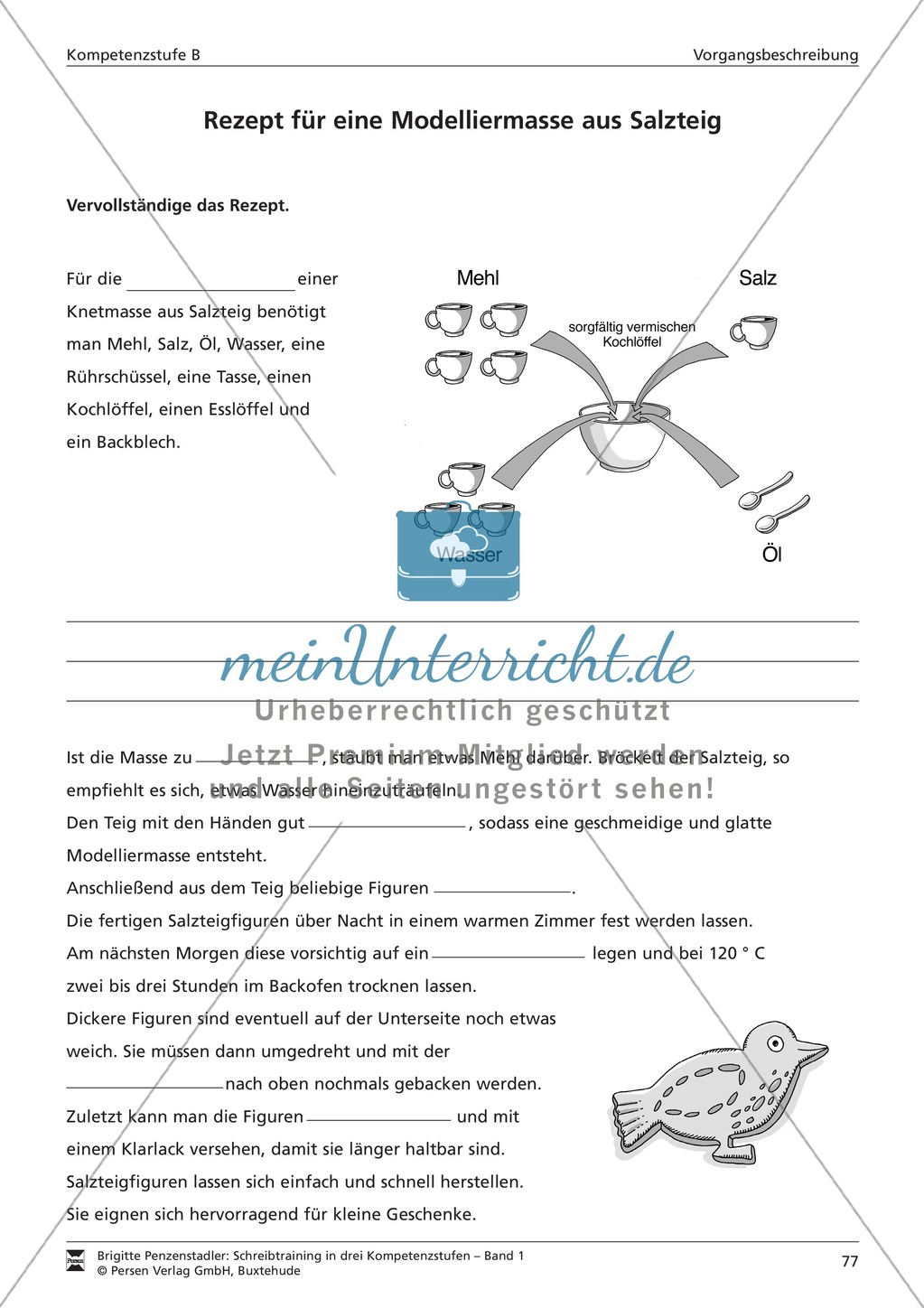 Schreibtraining Kompetenzstufe B: Vorgangsbeschreibung: Arbeitsblätter mit Lösungen Preview 5