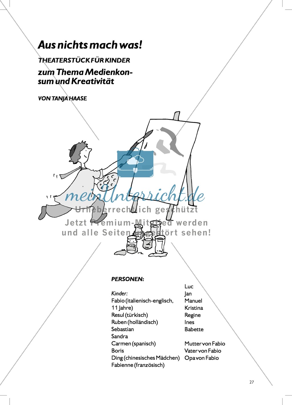 Aus nichts mach was: Mini-Theaterstück (Thema Medienkonsum und Kreativität) Preview 1