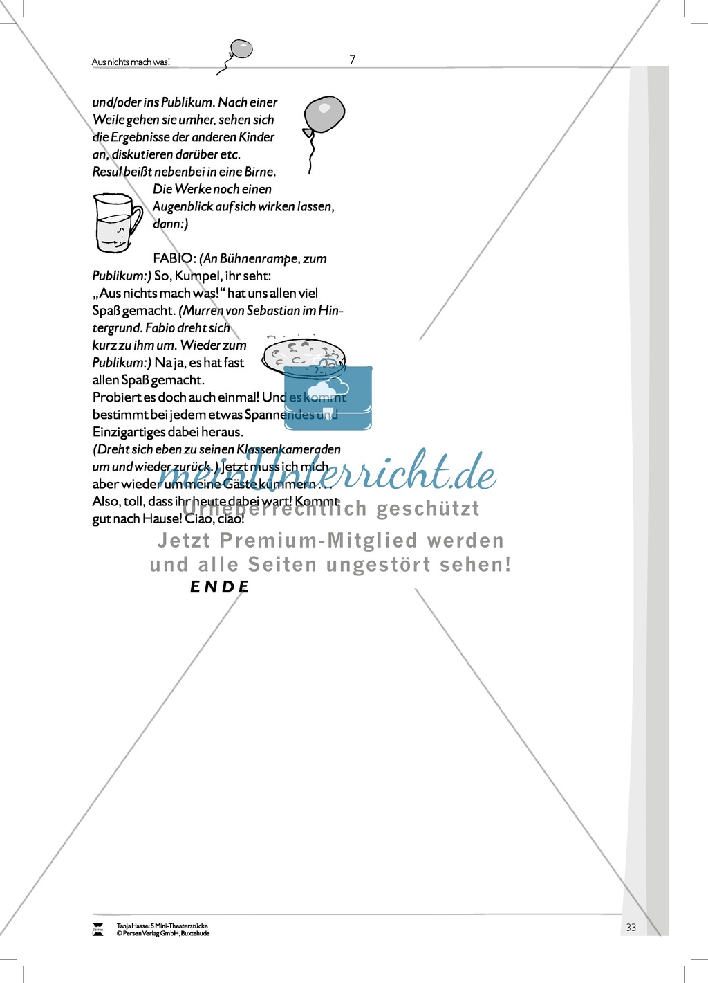 Aus nichts mach was: Mini-Theater-Stück und Arbeitsmaterial Preview 11