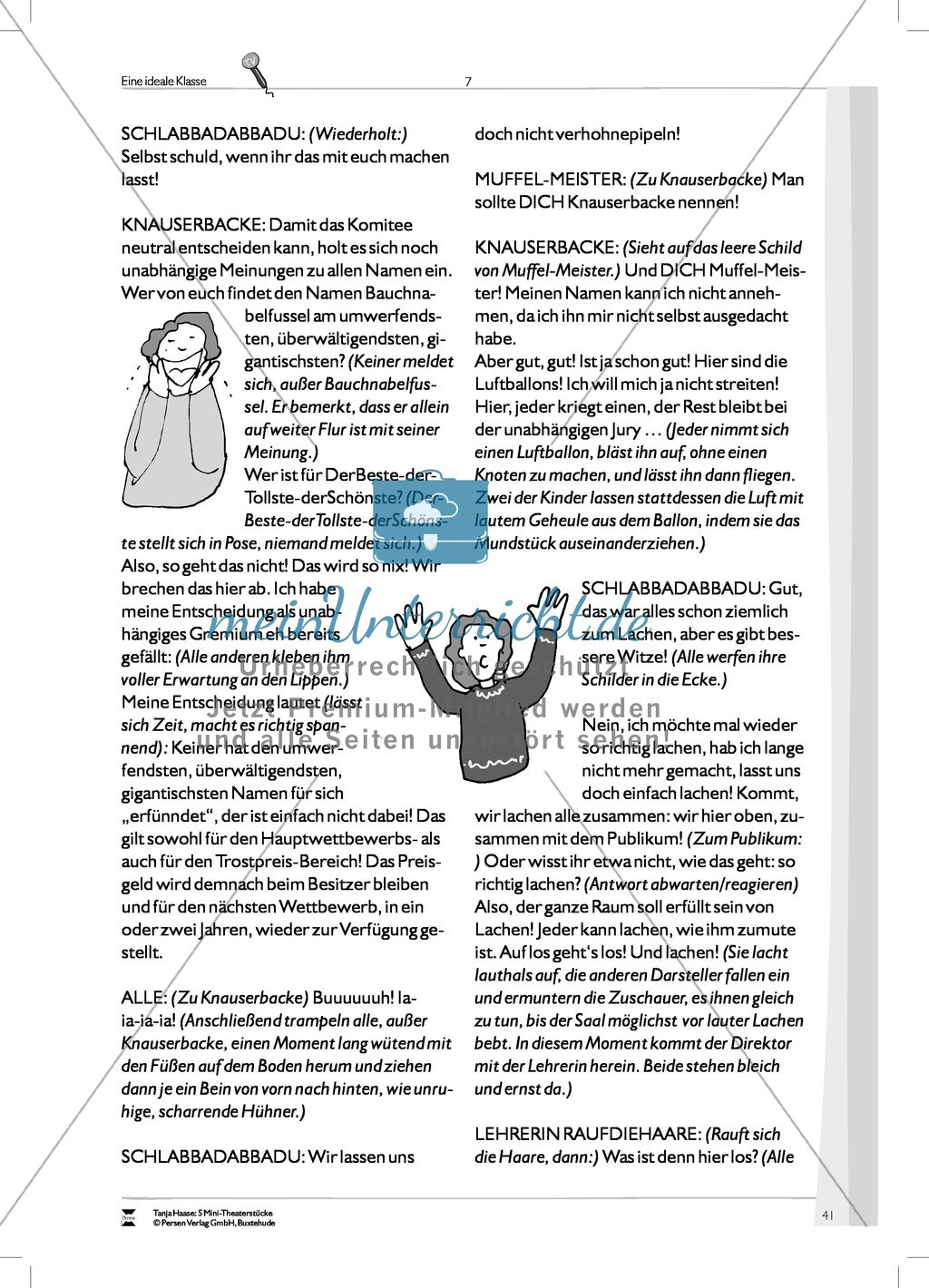 Eine ideale Klasse: Mini-Theaterstück und Arbeitsmaterial Preview 11