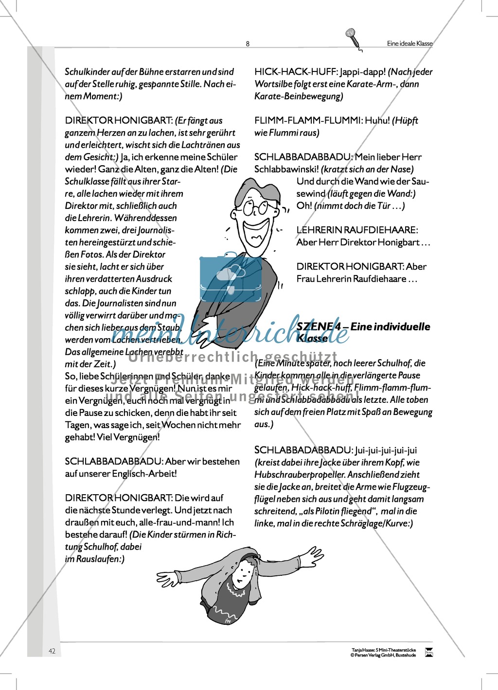 Eine ideale Klasse: Mini-Theaterstück und Arbeitsmaterial Preview 12