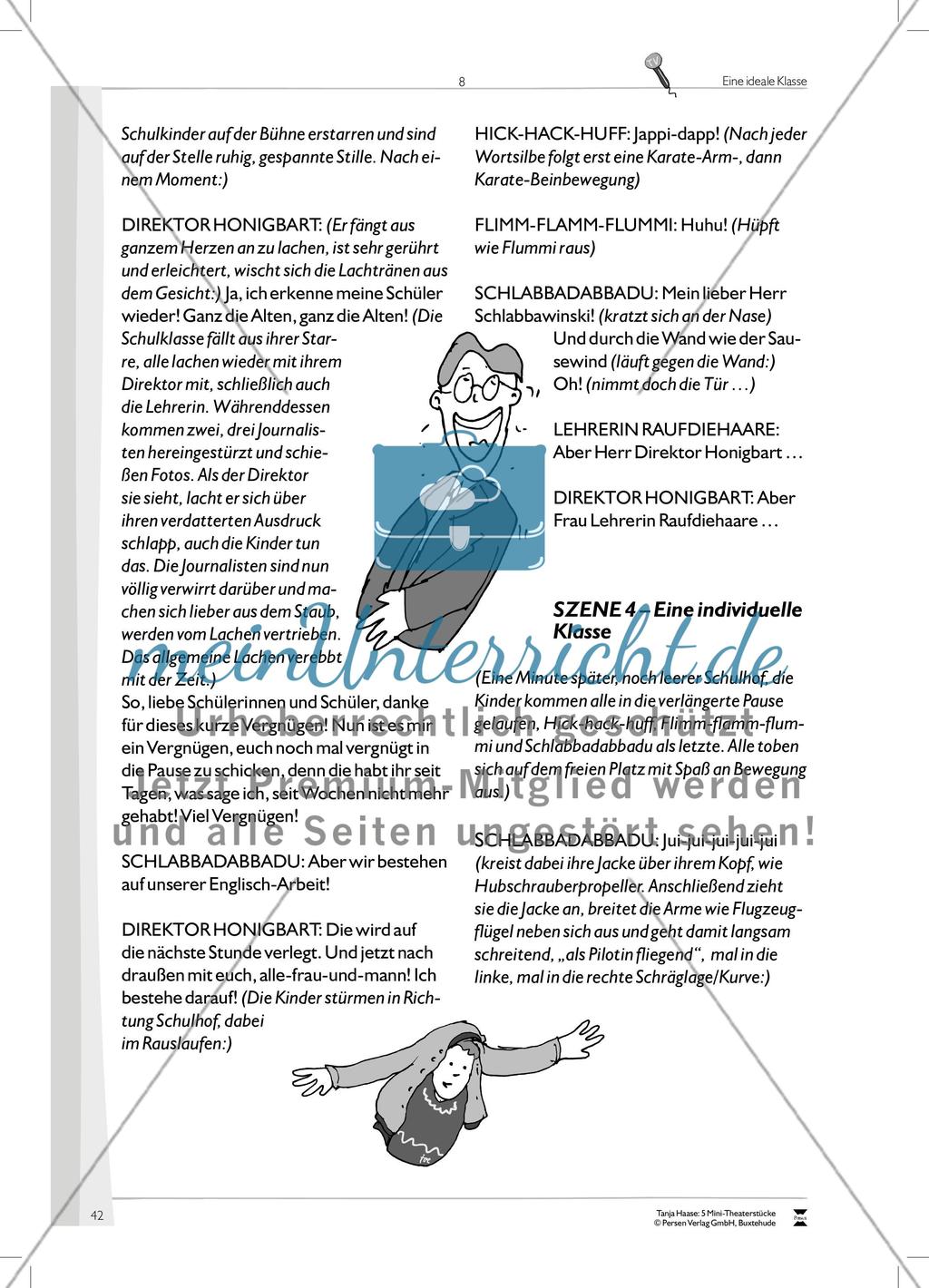 Eine ideale Klasse: Mini-Theaterstück und Arbeitsmaterial Preview 12