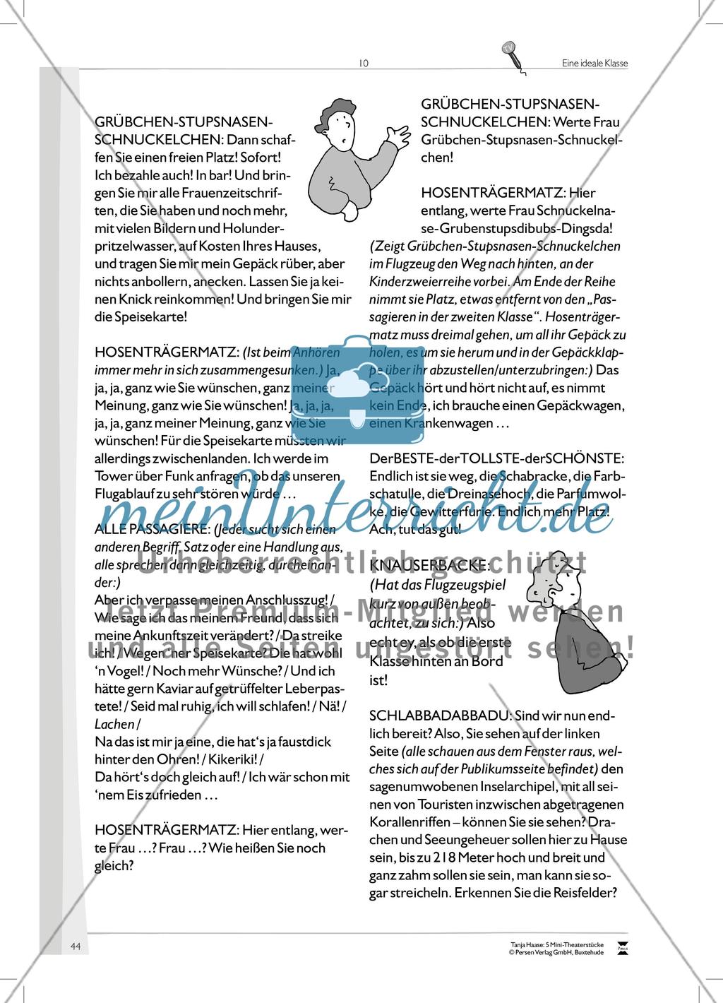 Eine ideale Klasse: Mini-Theaterstück und Arbeitsmaterial Preview 14