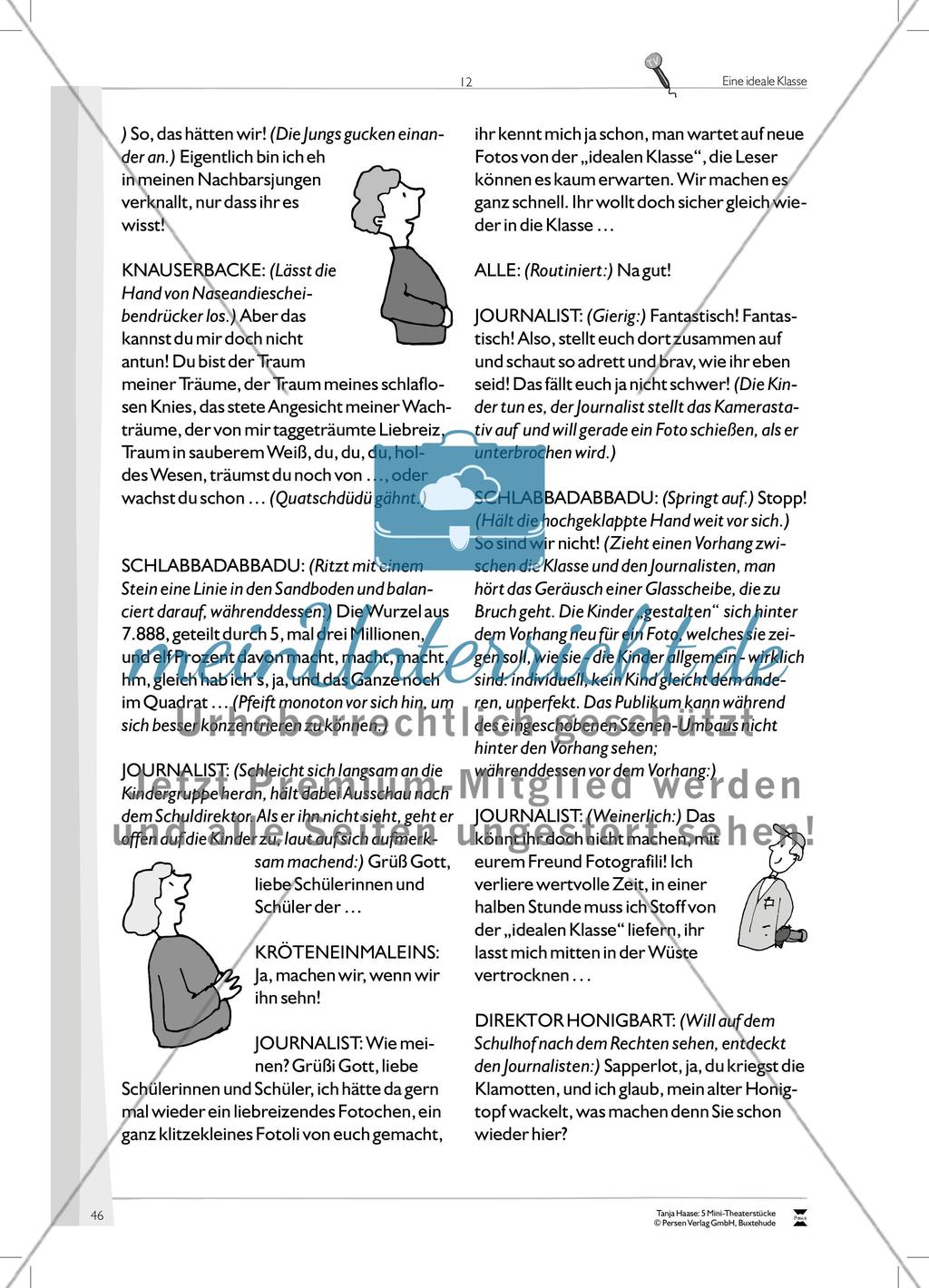Eine ideale Klasse: Mini-Theaterstück und Arbeitsmaterial Preview 16
