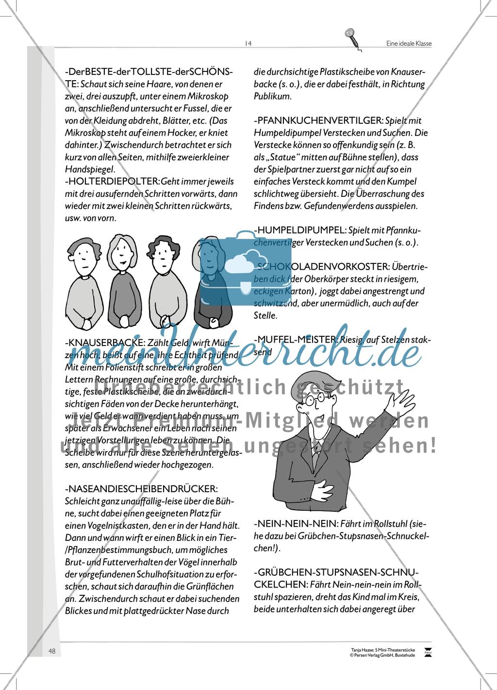 Eine ideale Klasse: Mini-Theaterstück und Arbeitsmaterial Preview 18