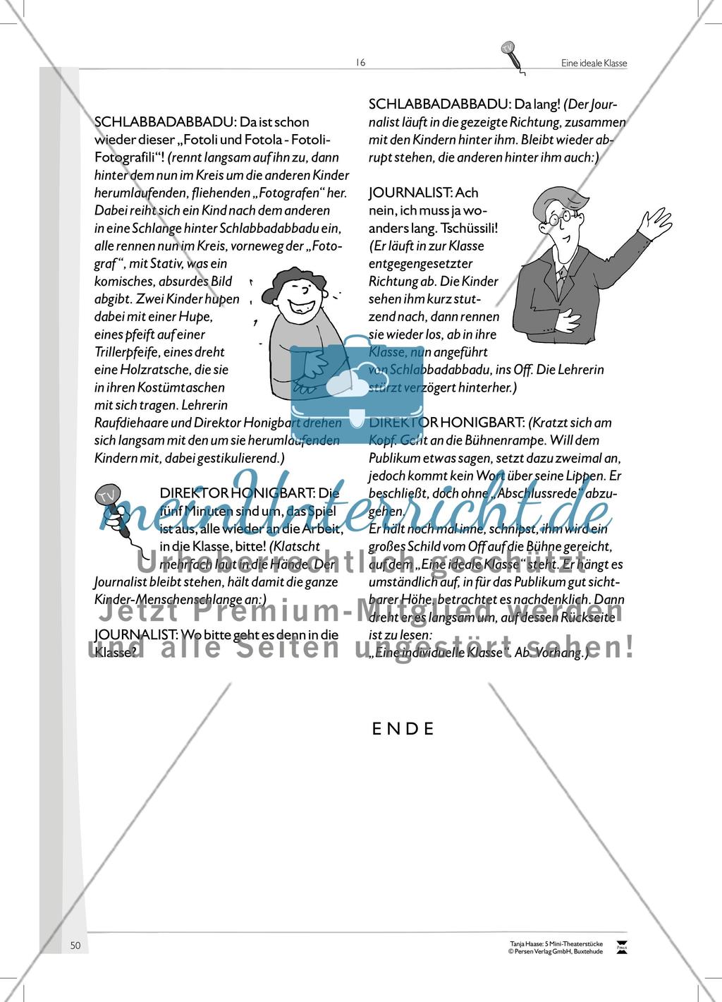 Eine ideale Klasse: Mini-Theaterstück und Arbeitsmaterial Preview 20