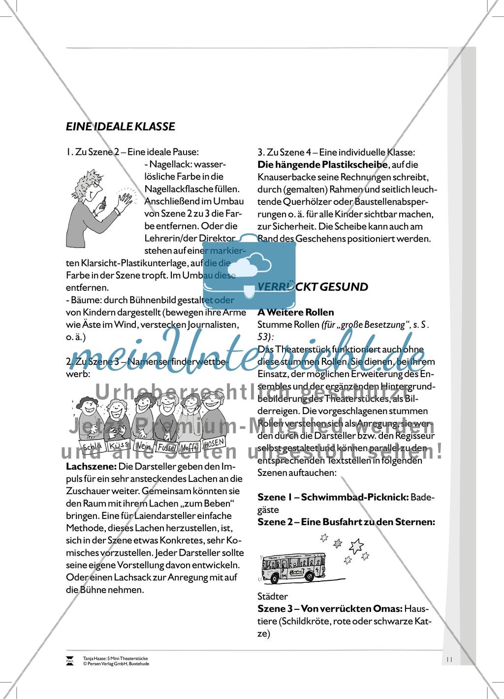 Eine ideale Klasse: Mini-Theaterstück und Arbeitsmaterial Preview 2