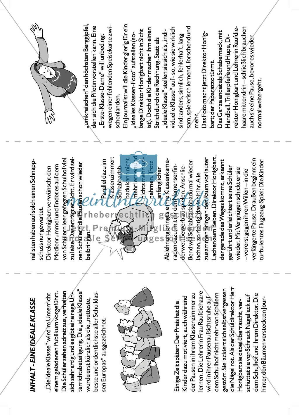 Eine ideale Klasse: Mini-Theaterstück und Arbeitsmaterial Preview 4