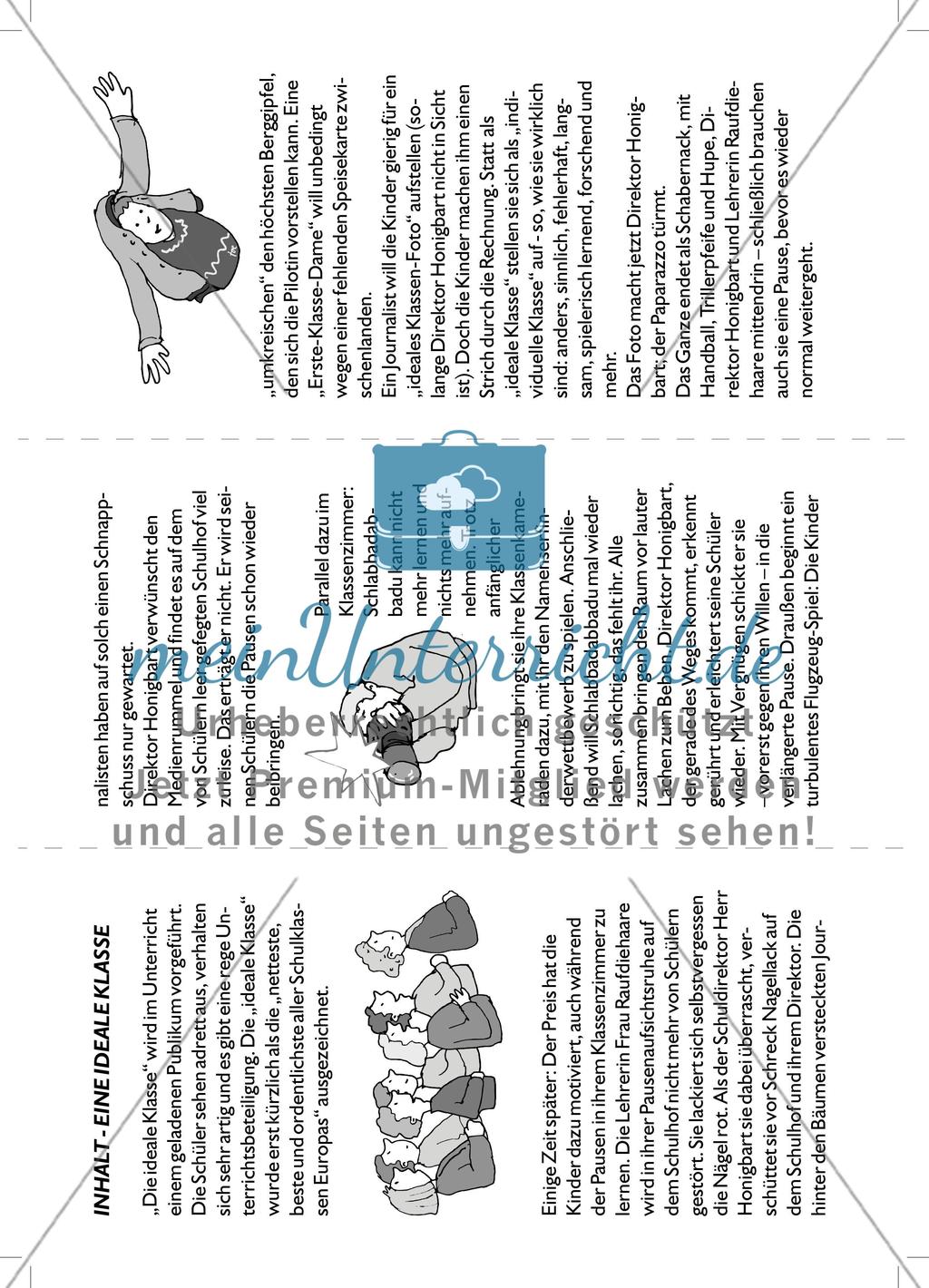 Eine ideale Klasse: Mini-Theaterstück und Arbeitsmaterial Preview 4