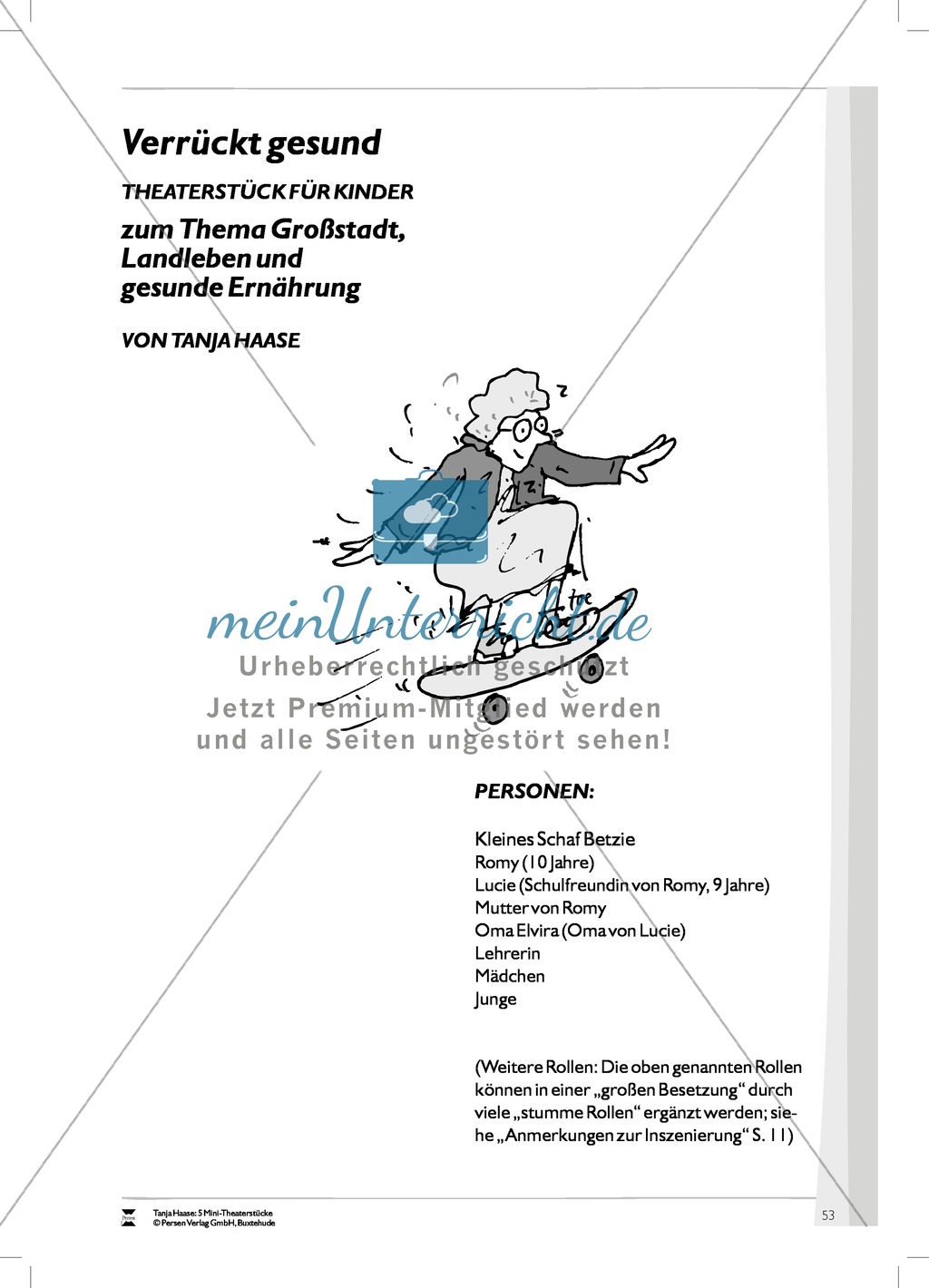 Verrückt gesund: Mini-Theaterstück (Thema Großstadt, Landleben und gesunde Ernährung) Preview 1
