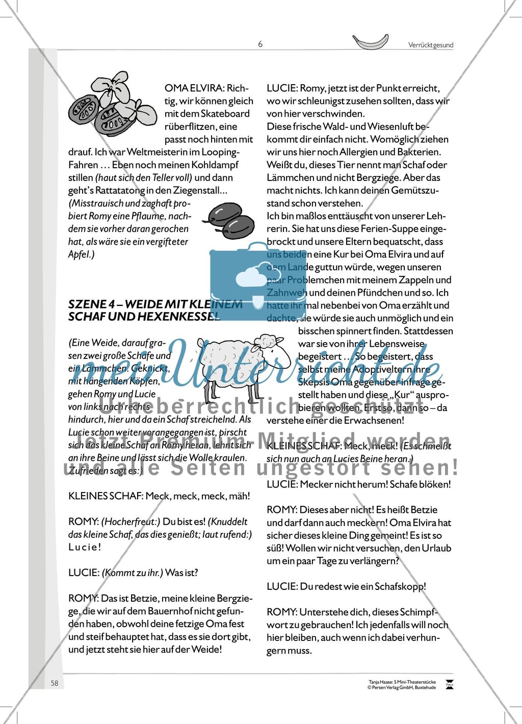 Verrückt gesund: Mini-Theaterstück und Arbeitsmaterialien Preview 13