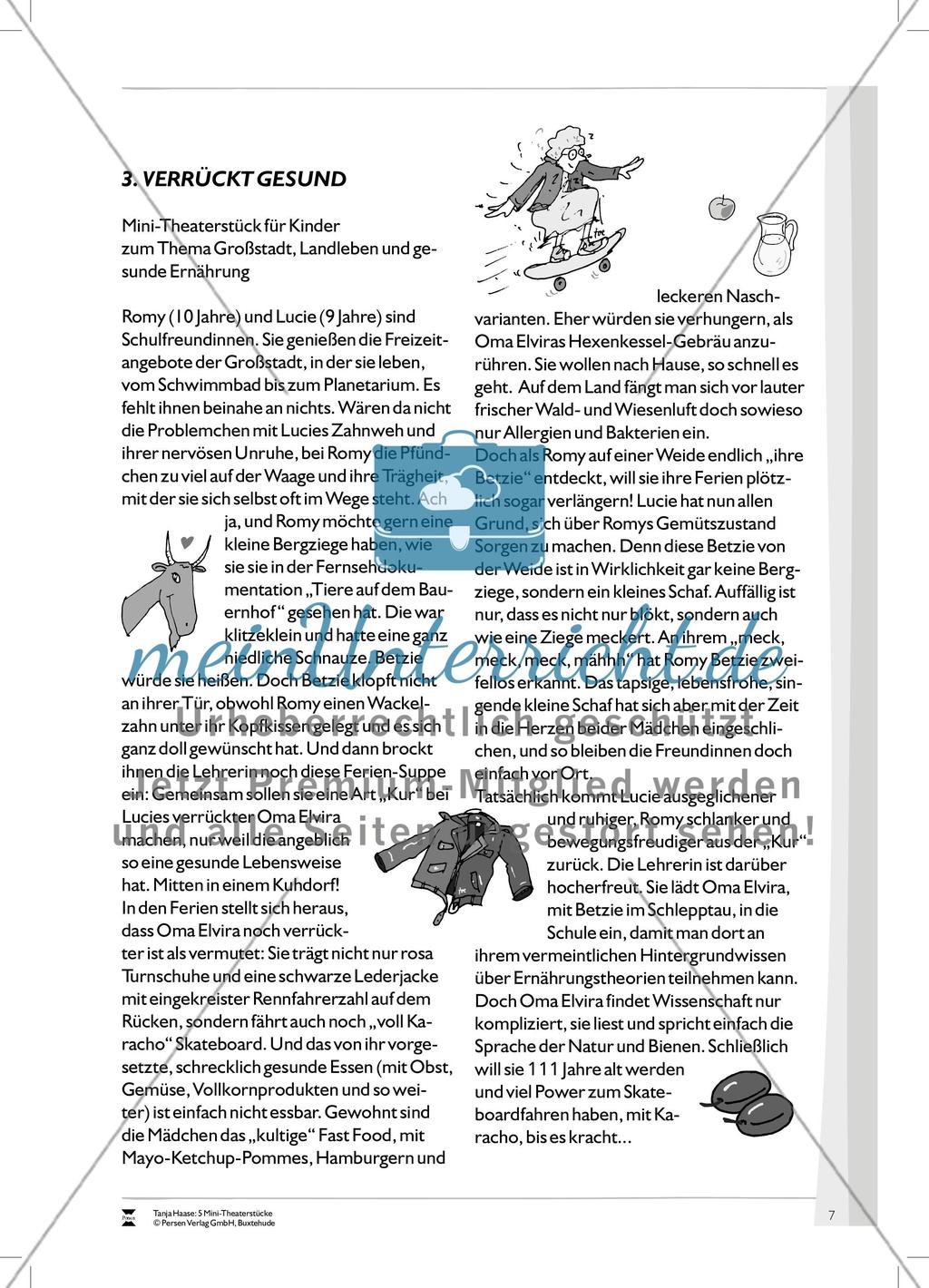 Verrückt gesund: Mini-Theaterstück und Arbeitsmaterialien Preview 1