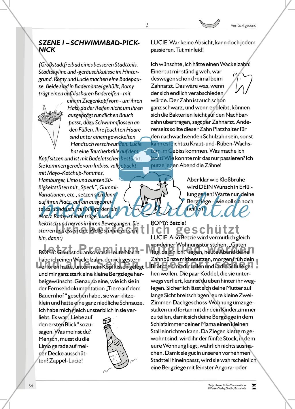 Verrückt gesund: Mini-Theaterstück und Arbeitsmaterialien Preview 9