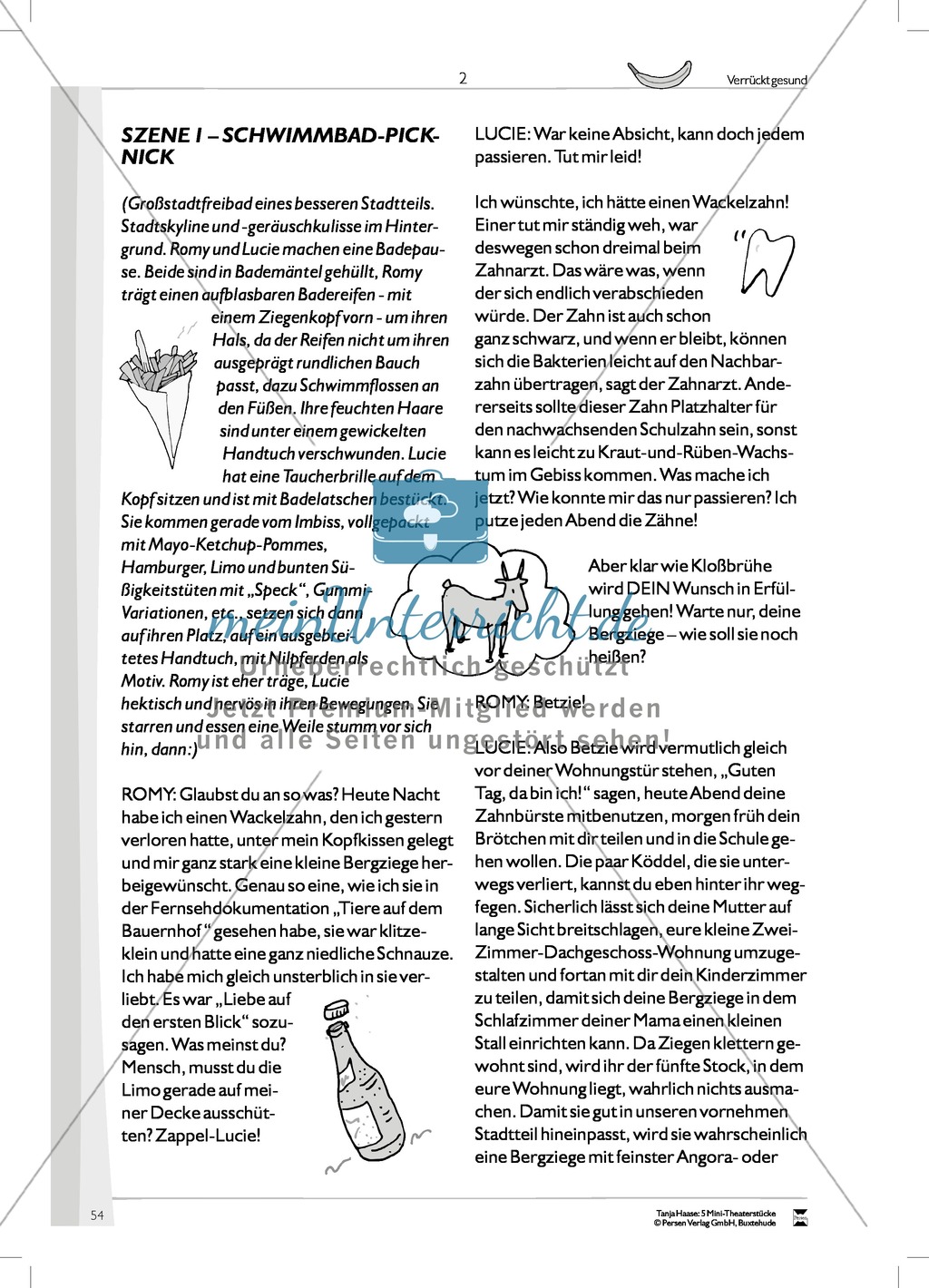 Verrückt gesund: Mini-Theaterstück und Arbeitsmaterialien Preview 9